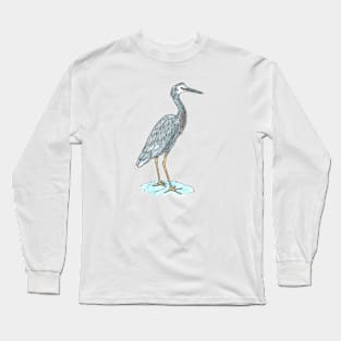 White-faced Heron Long Sleeve T-Shirt